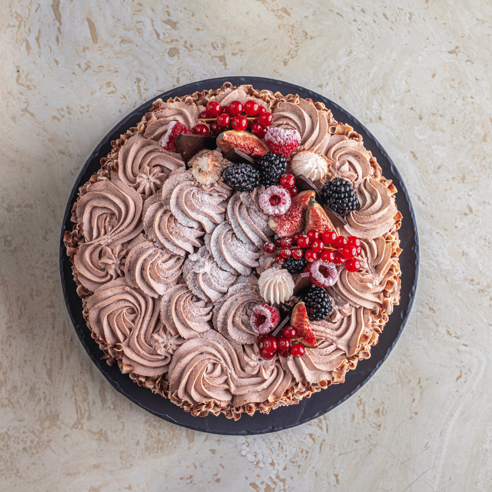 Lys sjokoladekremkake